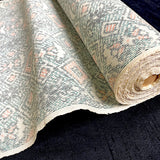 Tipsy Woven Diamonds+Hidden Flowers Vintage Kimono WOOL from Japan By the Yard   #213