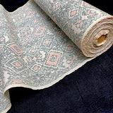 Tipsy Woven Diamonds+Hidden Flowers Vintage Kimono WOOL from Japan By the Yard   #213