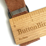 STERLING Silver Oval 'Sky Pond' 1.5" x 1.25" Concho w. BELT SLIDE #SW-430