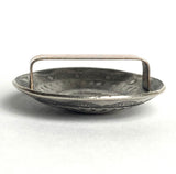 STERLING Silver Oval 'Sky Pond' 1.5" x 1.25" Concho w. BELT SLIDE #SW-430