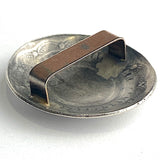 STERLING Silver Oval 'Sky Pond' 1.5" x 1.25" Concho w. BELT SLIDE #SW-430