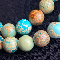 SALE, Rustic Earthy Turquoise Jasper Stone Beads, 8mm / 5/16"  Strand of 50 Beads,  #LP-28