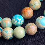 SALE, Rustic Earthy Turquoise Jasper Stone Beads, 8mm / 5/16"  Strand of 50 Beads,  #LP-28