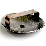 STERLING Silver 'Sunburst' Oval 1-3/8" x 1-1/8", Concho w. BELT SLIDE  #SW-432