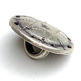 Eight Directions Small 1/2" Shank Back Antique Silver Color Metal Button  #MV-8