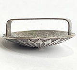 STERLING Silver Oval 'Taos Mountain' 1-3/8" x 1-1/8" Concho w. BELT SLIDE #SW-431