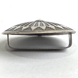 STERLING Silver Oval 'Taos Mountain' 1-3/8" x 1-1/8" Concho w. BELT SLIDE #SW-431