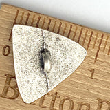 BULK DEAL, 31 BUTTONS Edelweiss Triangle Silver Metal Shank Back Button 7/8" #FJ-148