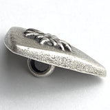 BULK DEAL, 31 BUTTONS Edelweiss Triangle Silver Metal Shank Back Button 7/8" #FJ-148