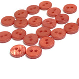 3/8" Brick-Rose-Salmon River Shell 2-hole Button, Pack of 20. #SK-2252