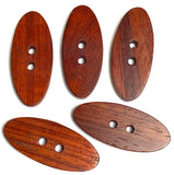 Reddish Brown Wood Oval 2" Toggle #SK-2201