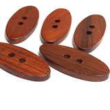Reddish Brown Wood Oval 2" Toggle #SK-2201