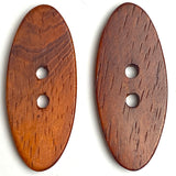 Reddish Brown Wood Oval 2" Toggle #SK-2201