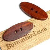 Reddish Brown Wood Oval 2" Toggle #SK-2201