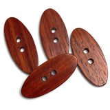 Reddish Brown Wood Oval 2" Toggle #SK-2201