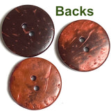 Rust Red Roses Coconut 1" Button Laser-Etched # SK-1070