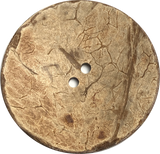 Re-Stocked, Flax 2.25" Coconut Scooped 2-hole, "Rustica" Button 2-1/4"