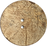 Re-Stocked, Flax 2.25" Coconut Scooped 2-hole, "Rustica" Button 2-1/4"