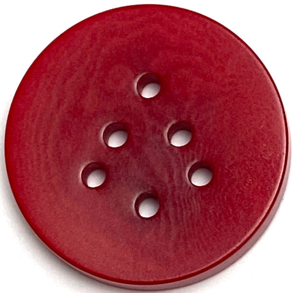 Red Christmas Tree Corozo/Tagua 7-Hole Button, 1-1/8" Larger Size # SK-587