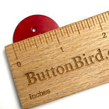 Red Christmas Tree Corozo/Tagua 7-Hole Button, 1-1/8" Larger Size # SK-587