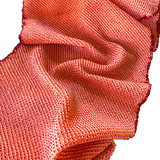 Red-Orange All-Shibori Peach / Cranberry Vintage Kimono Silk from Japan By the Yard,  #230
