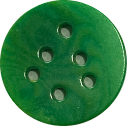Green Christmas Tree Corozo/Tagua 7-Hole Button, 13/16" Smaller Size # SK-582