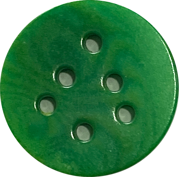 Green Christmas Tree Corozo/Tagua 7-Hole Button, 13/16" Smaller Size # SK-582