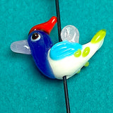 Bird Bead/Figurine Handmade Lampwork Glass, Various Colors 1-1/8" x 3/4"   #LP-05
