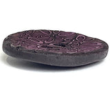Purple Coconut w. Etched Flowers from Ovals, 1-3/16"  # SK-1894