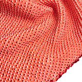 Red-Orange All-Shibori Peach / Cranberry Vintage Kimono Silk from Japan By the Yard,  #230