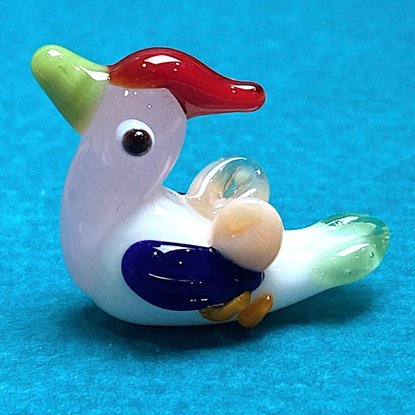 Bird Bead/Figurine Handmade Lampwork Glass, Various Colors 1-1/8" x 3/4"   #LP-05