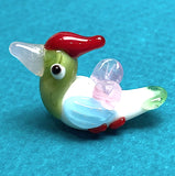 Bird Bead/Figurine Handmade Lampwork Glass, Various Colors 1-1/8" x 3/4"   #LP-05