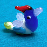 Bird Bead/Figurine Handmade Lampwork Glass, Various Colors 1-1/8" x 3/4"   #LP-05