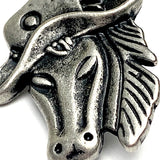 Running Low, Horse with Hat Silver Metal Button 7/8"-15/16" Shank Back #SWC-83