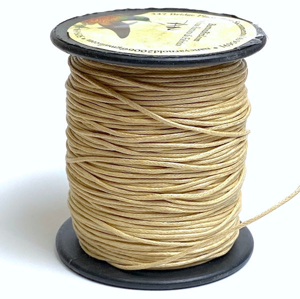 Tan Cording, Leather Look Waxed Cotton 1mm by the 76-yard roll $14.00