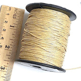 Tan Cording, Leather Look Waxed Cotton 1mm by the 76-yard roll $14.00