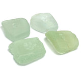 Set of Four Light Green Genuine Sea Glass Buttons 7/8 -1" # BCH-127