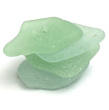 Set of Four Light Green Genuine Sea Glass Buttons 1" # BCH-128