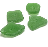 Set of Four Green Real Sea Glass Buttons Approximately 1"  # BCH-131