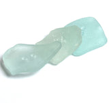 Set of Three Pale Turquoise Sea Glass Buttons Approximately 1"-1-1/4"  #BCH-133
