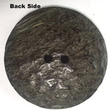 SALE:  Dark Green Extra Large Coconut Scooped, "Rustica" 2-1/4"
