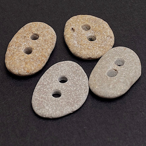 Beach Stone Buttons, Four Oval-ish Approximately 1" # BCH-112