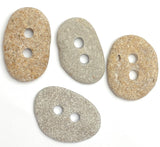 Beach Stone Buttons, Four Oval-ish Approximately 1" # BCH-112