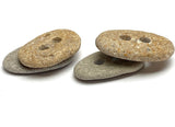 Beach Stone Buttons, Four Oval-ish Approximately 1" # BCH-112