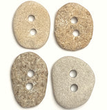Beach Stone Buttons, Four Oval-ish Approximately 1" # BCH-113