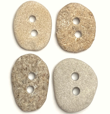 Beach Stone Buttons, Four Oval-ish Approximately 1" # BCH-113