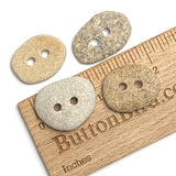Beach Stone Buttons, Four Oval-ish Approximately 1" # BCH-113