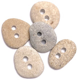 Beach Stone Buttons, Set of Five Approximately 1" # BCH-136