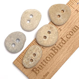 Beach Stone Buttons, Set of Five Approximately 1" # BCH-136