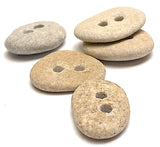 Beach Stone Buttons, Set of Five Approximately 1" # BCH-136